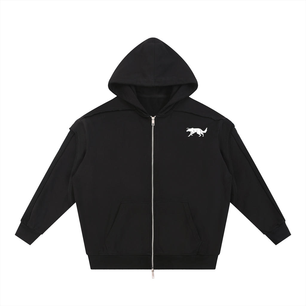 Krowned Wolf Zip Hoodie